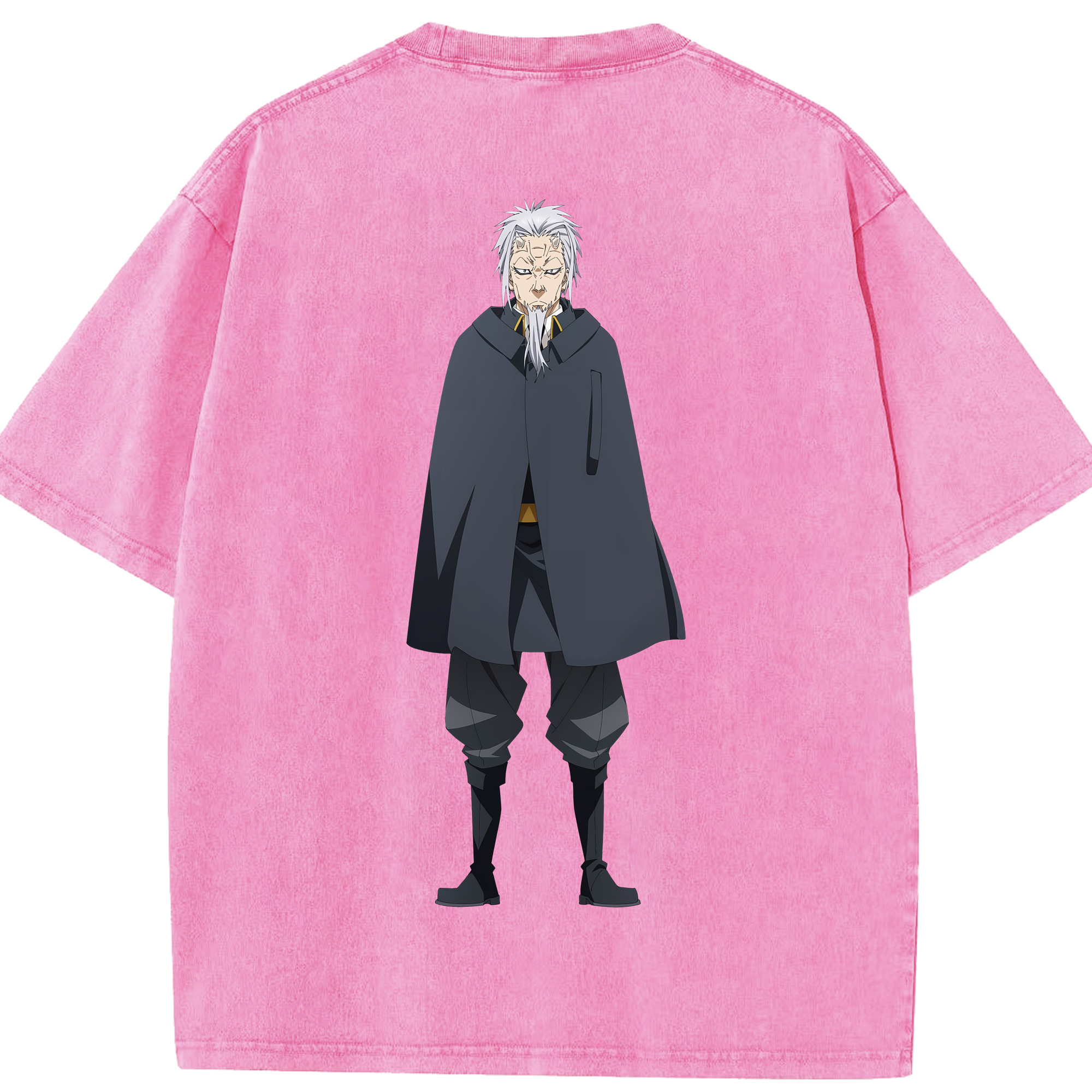 （画像用） 転スラ Regarding Reincarnated to Slime 綿100% ヴィンテージ風 半袖Tシャツ（背面プリント）